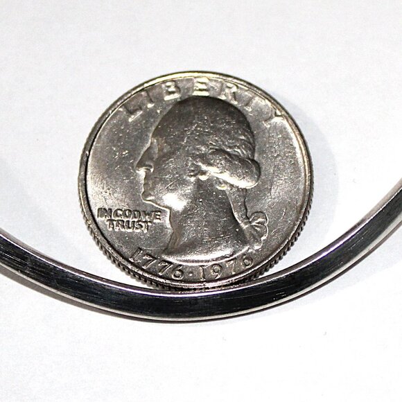 Vintage Sterling Silver Taxco Mexico Vee Collar Necklace - Picture 2 of 4